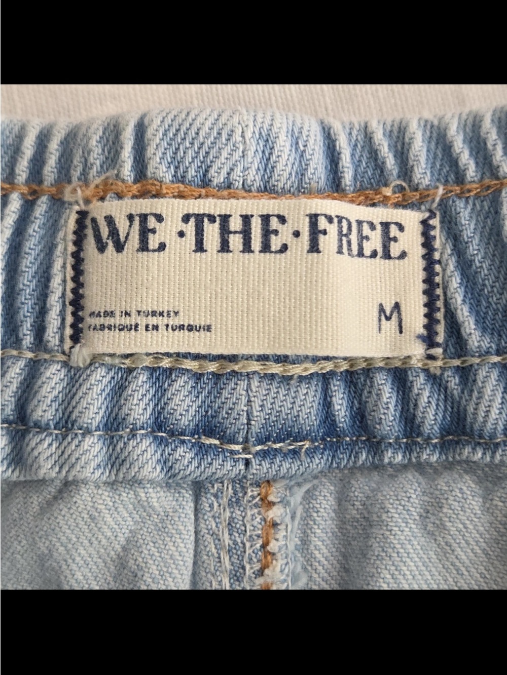 Free People We the Free Bright Eyed Low Slung Pull on Barrel Jeans Sz Medium - Picture 9 of 12